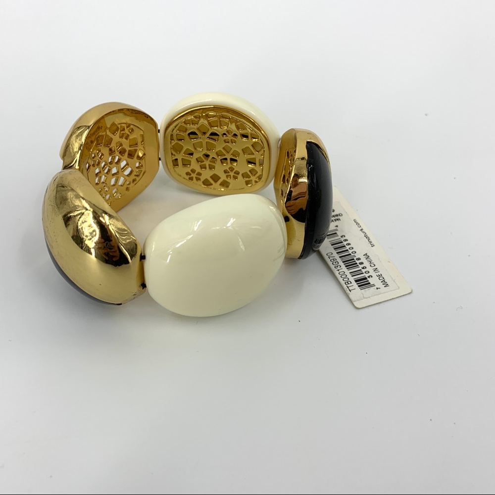 Trina Turk Stretch gold black cream bracelet